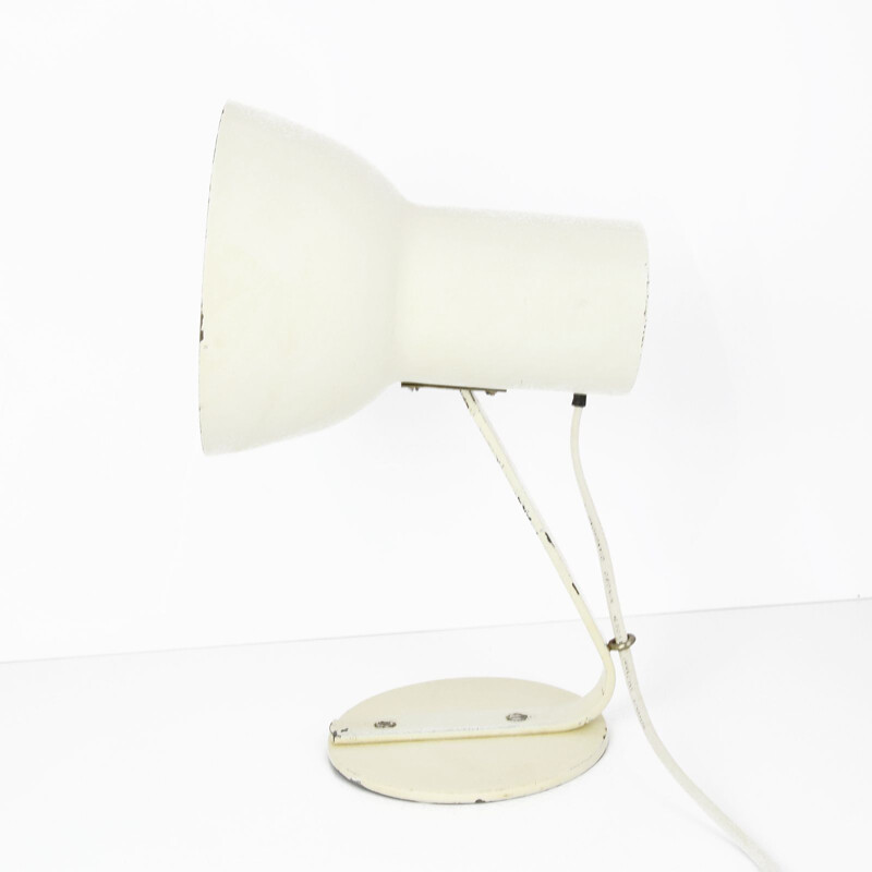 Lampe de table vintage blanche par Napako, Tchécoslovaquie, années 1960