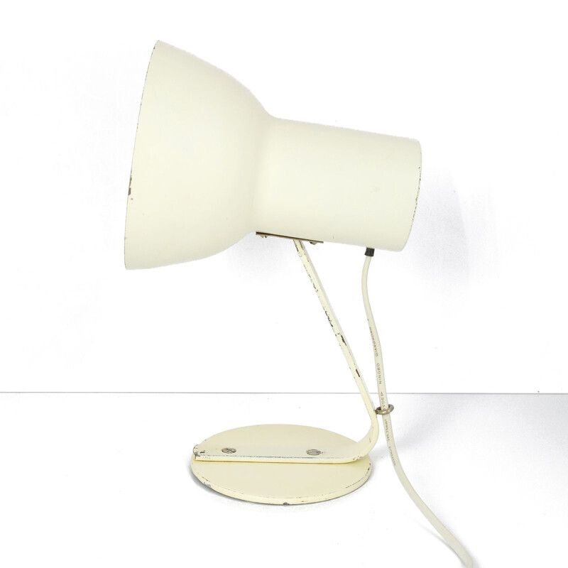 Lampe de table vintage blanche par Napako, Tchécoslovaquie, années 1960