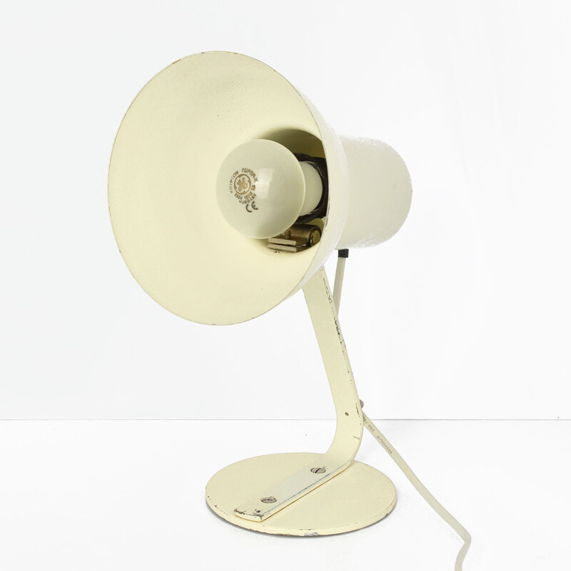 Lampe de table vintage blanche par Napako, Tchécoslovaquie, années 1960