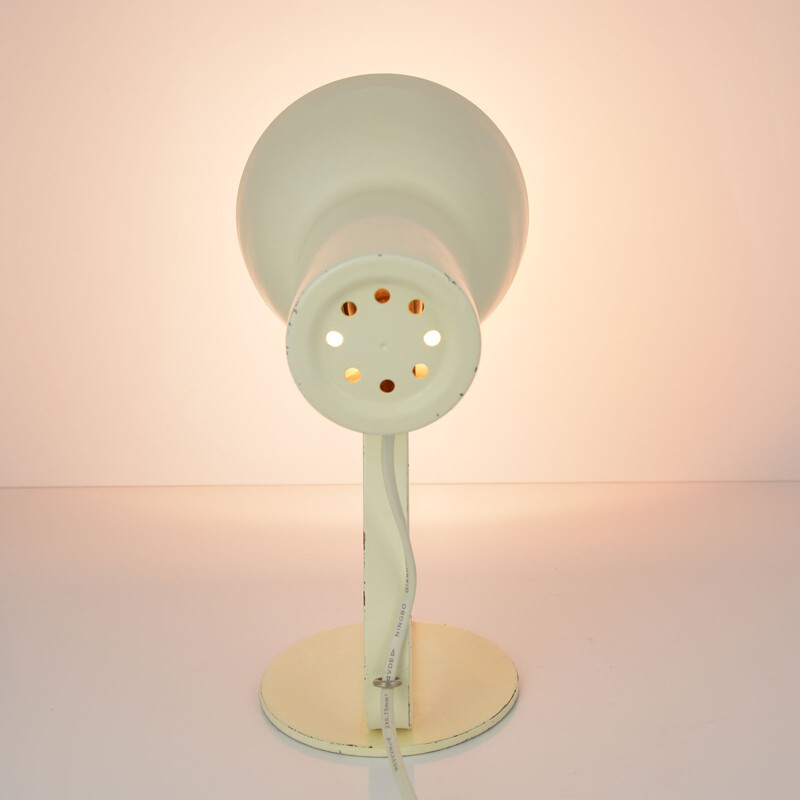 Vintage table lamp white by Napako, Czechoslovakia, 1960s