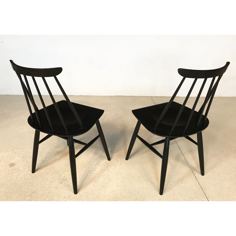 Ensemble de 2 chaises vintage Fanett par Ilmaari Tapiovaara pour Asko, années 1950