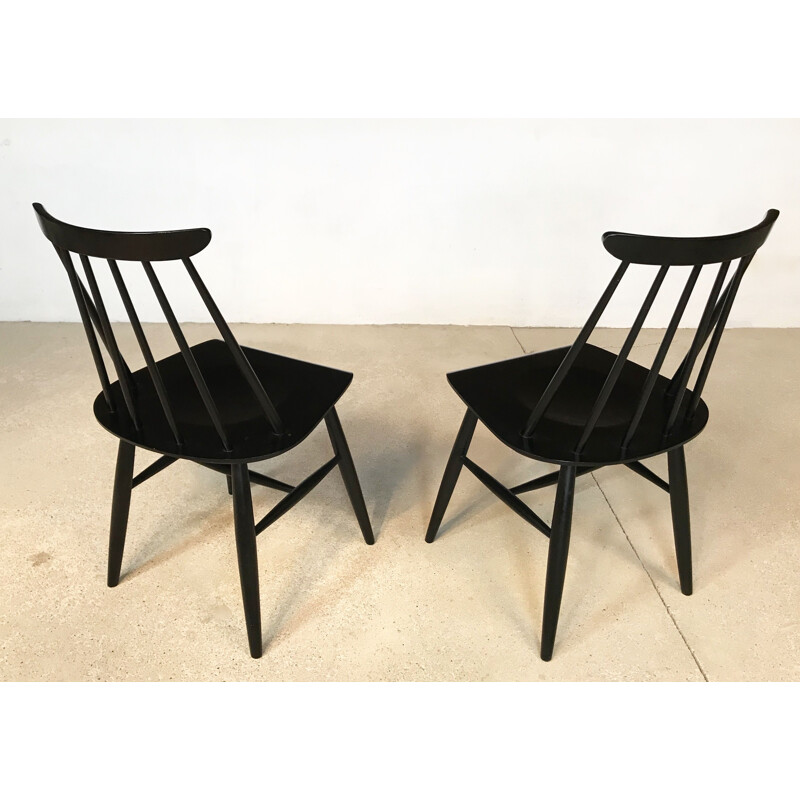 Set of 2 vintage chairs Fanett by Ilmaari Tapiovaara for Asko, 1950s