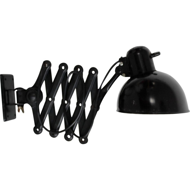Lampe vintage ciseaux noire Kaiser Idell 6718 de Christian Dell