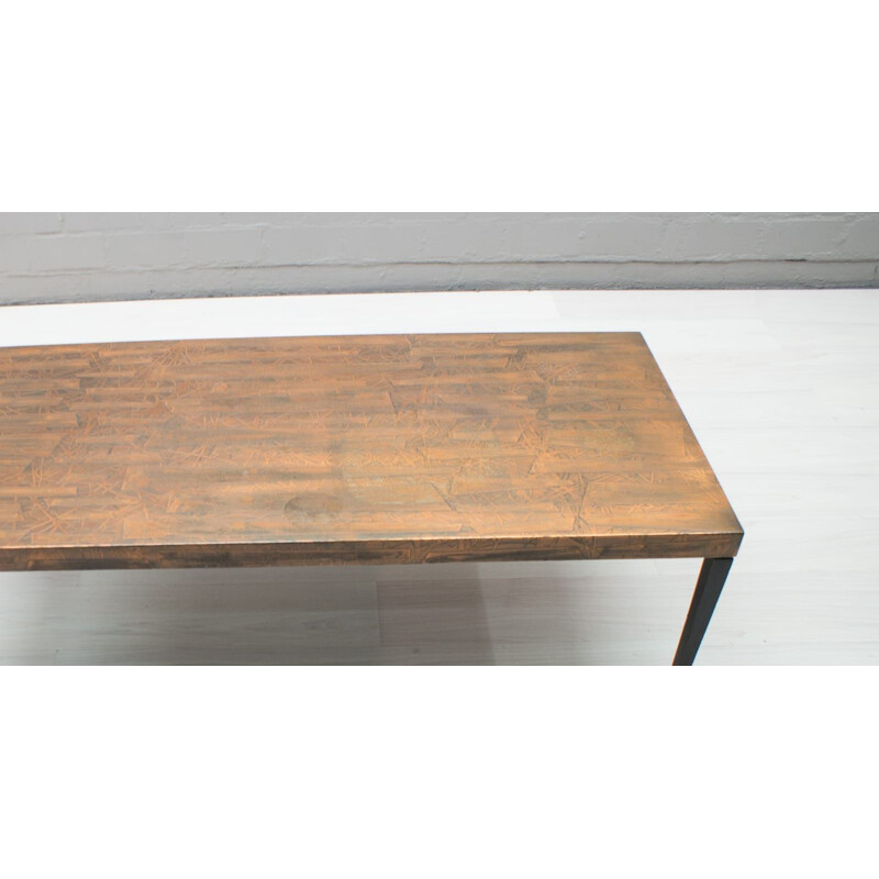 Vintage copper coffee table by Heinz Lilienthal