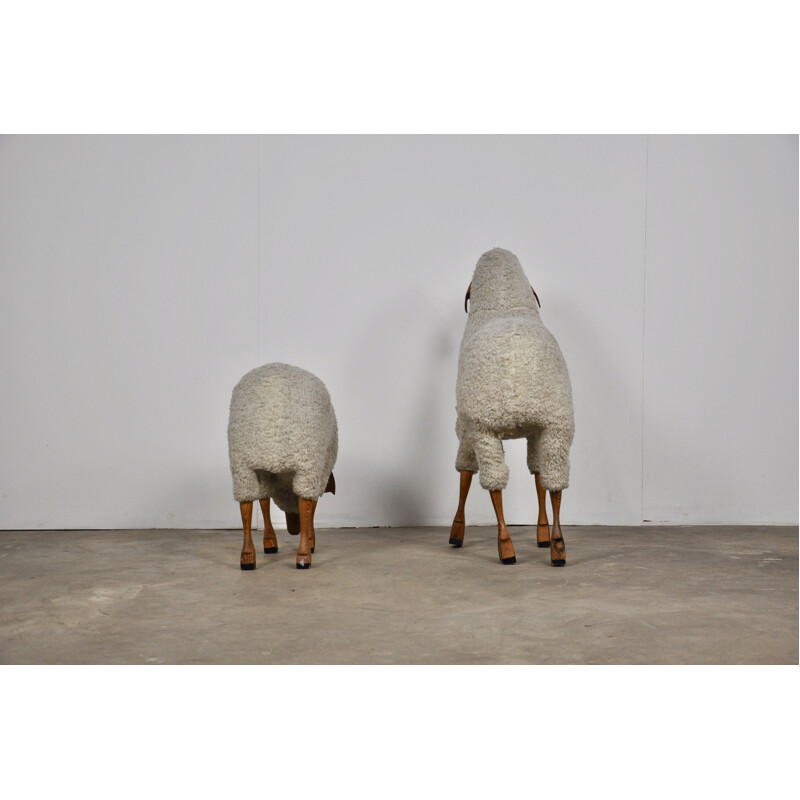 Pair of sheep stools by Hanns peter Krafft for Meier, 1960s