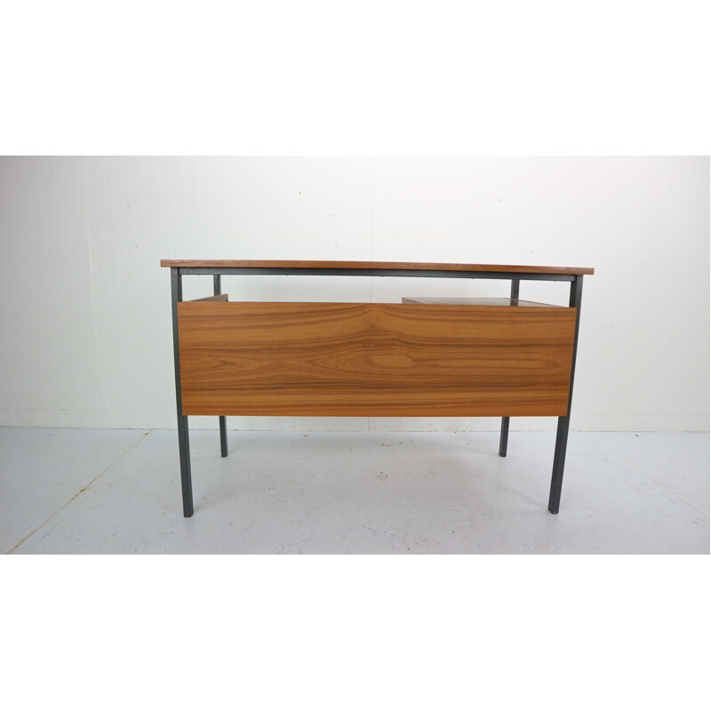 Vintage desk in teak & metal frame Netherlands 1960s 