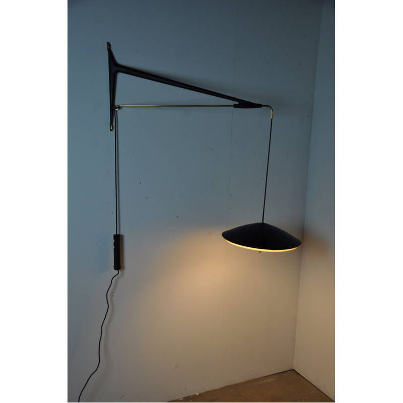 Vintage wall lamp by Arlus France 1950s