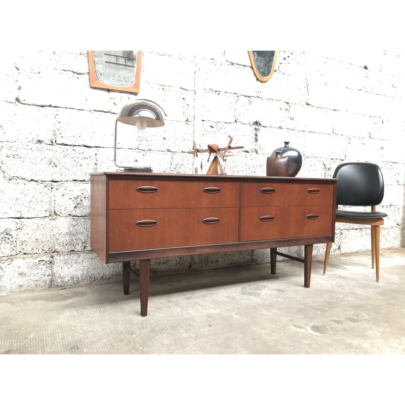 Vintage sideboard in teak Scandinavian 1960