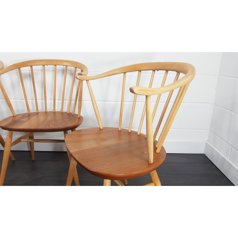 Chaise à repas vintage en corne de vache par Lucian Ercolani pour Ercol, années 60