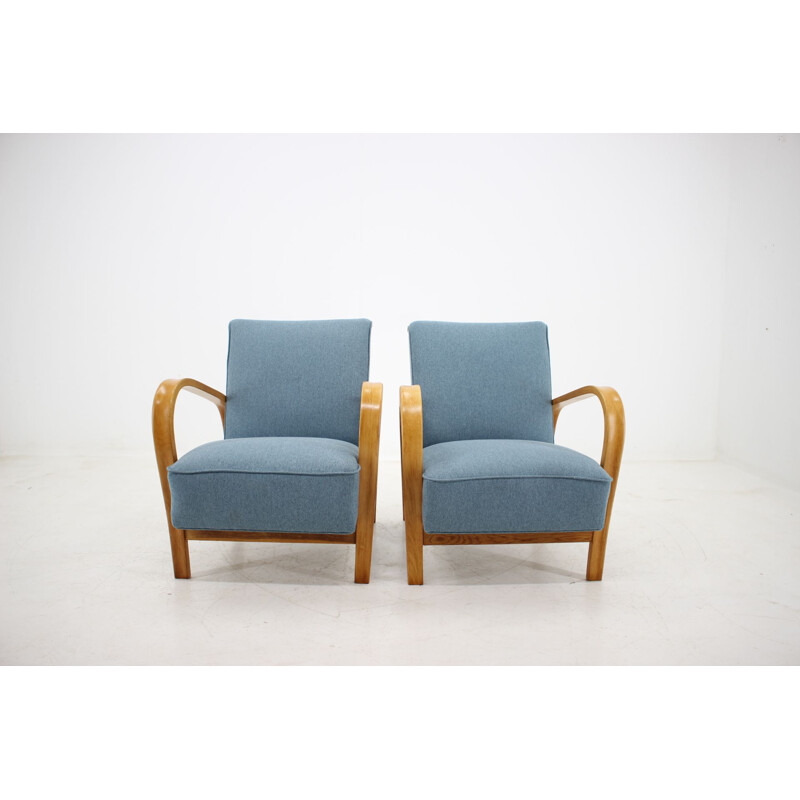 Set of 2 vintage armchairs Karel Koželka, Antonín Kropáček 1950s