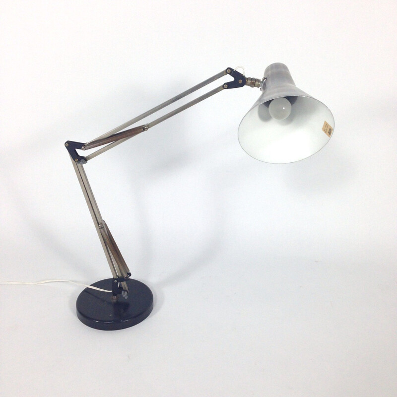 Lampada da tavolo vintage in metallo e alluminio, 1960