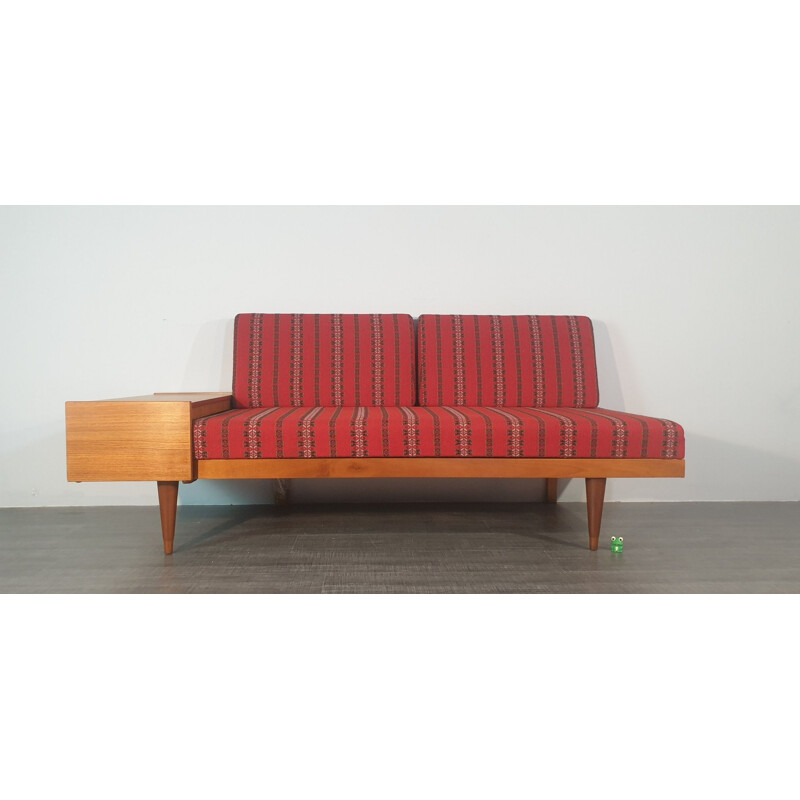 Red vintage convertible sofa by Ingmar Relling for Ekornes 1960