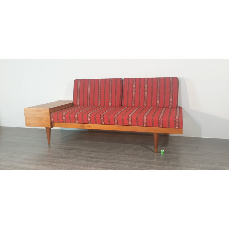 Red vintage convertible sofa by Ingmar Relling for Ekornes 1960