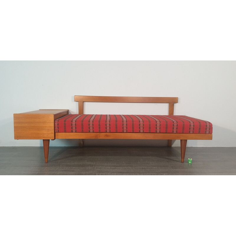 Red vintage convertible sofa by Ingmar Relling for Ekornes 1960
