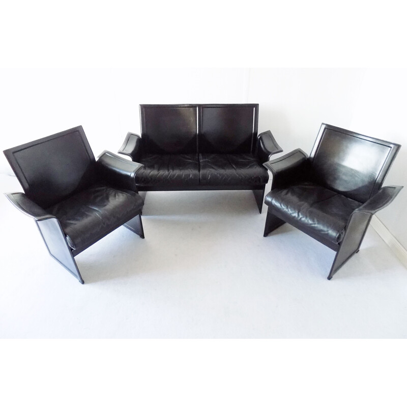 Set of 2 armchairs and a 2 seaters sofa by Matteo Grassi Korium