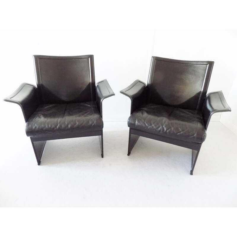 Vintage set of 2 armchairs by Matteo Grassi Korium 1970s