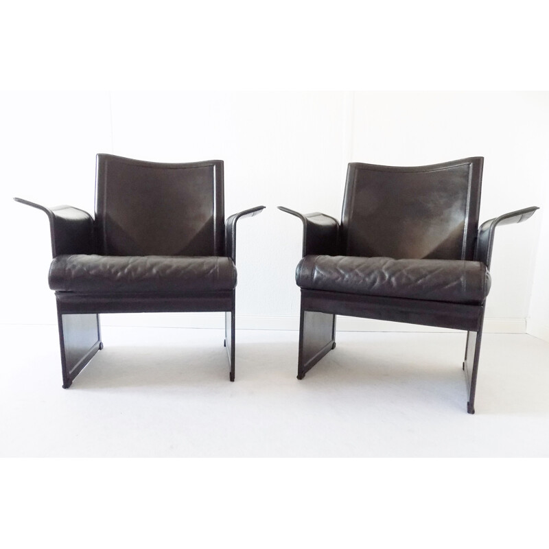 Vintage set of 2 armchairs by Matteo Grassi Korium 1970s