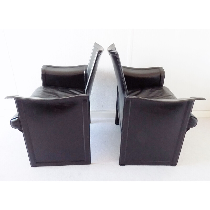 Vintage set of 2 armchairs by Matteo Grassi Korium 1970s