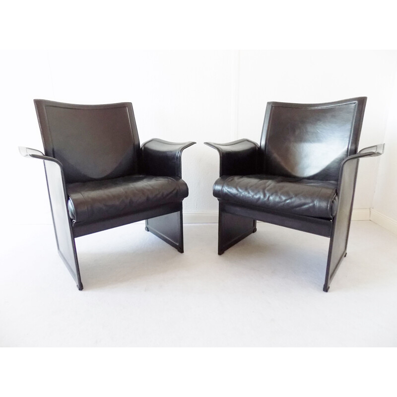 Vintage set of 2 armchairs by Matteo Grassi Korium 1970s