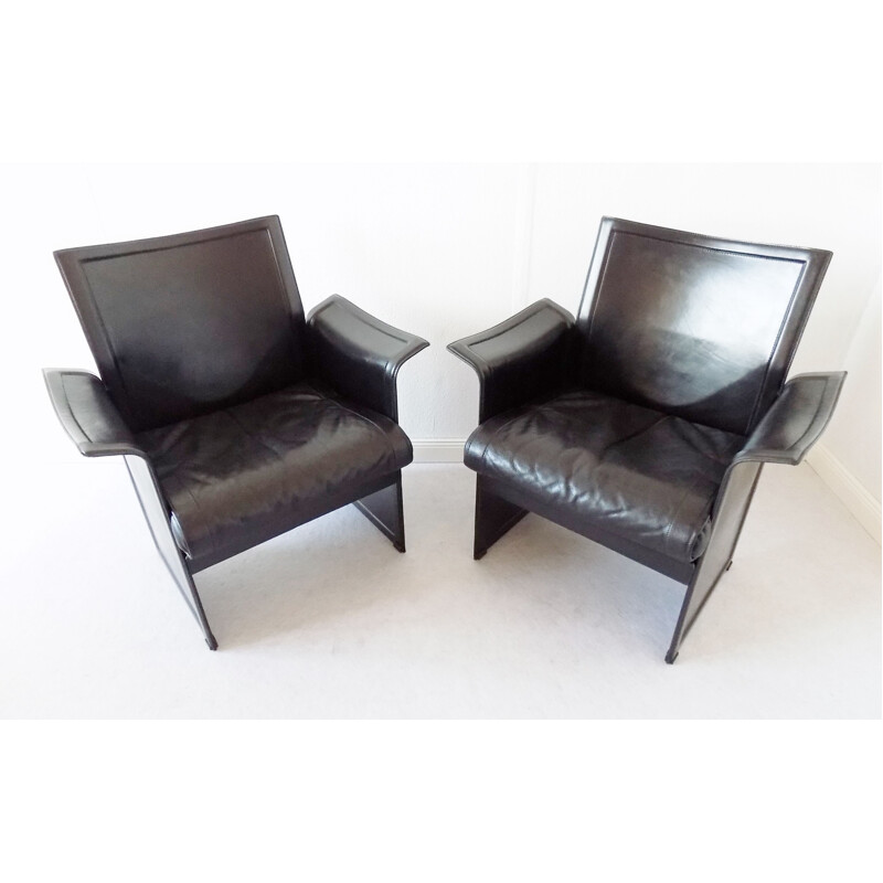 Vintage set of 2 armchairs by Matteo Grassi Korium 1970s