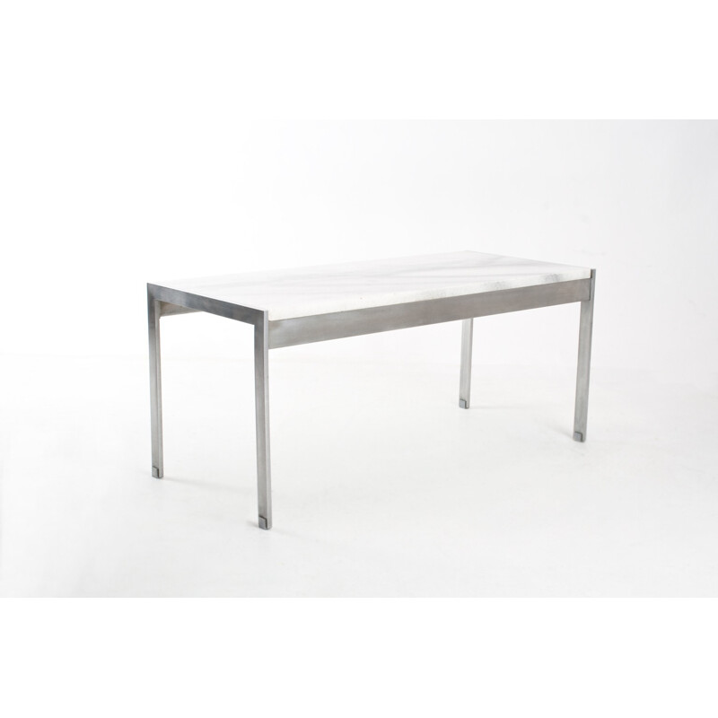 Artifort marble and chromed steel coffee table, Kho LIANG LE - 1950s