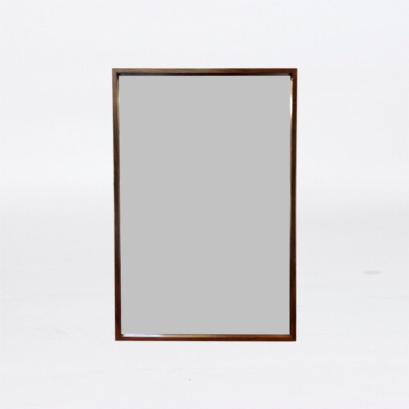 Vintage rosewood mirror from the 70s