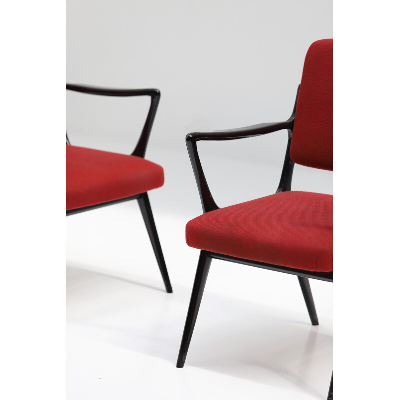 Pair of vintage armchairs by Alfred Hendrickx for Belform, 1950