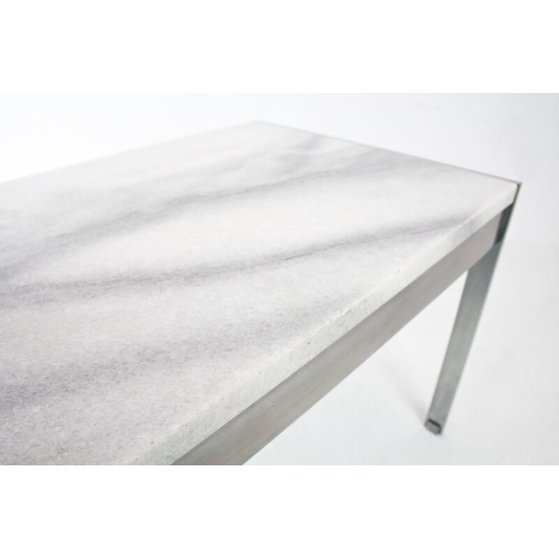 Artifort marble and chromed steel coffee table, Kho LIANG LE - 1950s