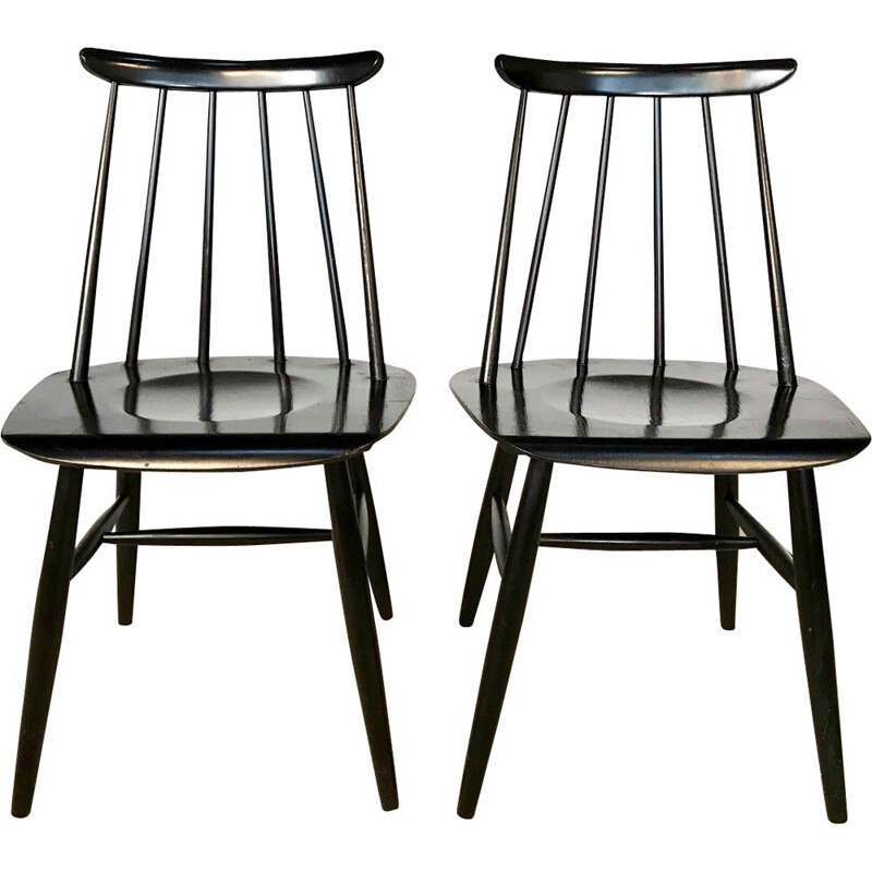 Set of 2 vintage chairs Fanett by Ilmaari Tapiovaara for Asko, 1950s