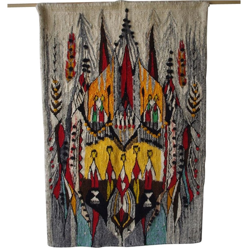 Vintage Teatrzyk tapestry by Pawłoski for Tomaszôw Mazowiecki, 1978