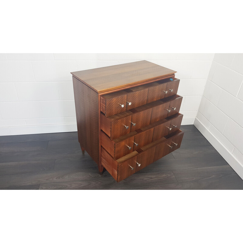 Cofre de gavetas Tallboy vintage rosewood da Gimson e Slater