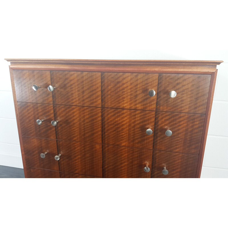 Tallboy vintage rosewood chest of drawers by Gimson and Slater