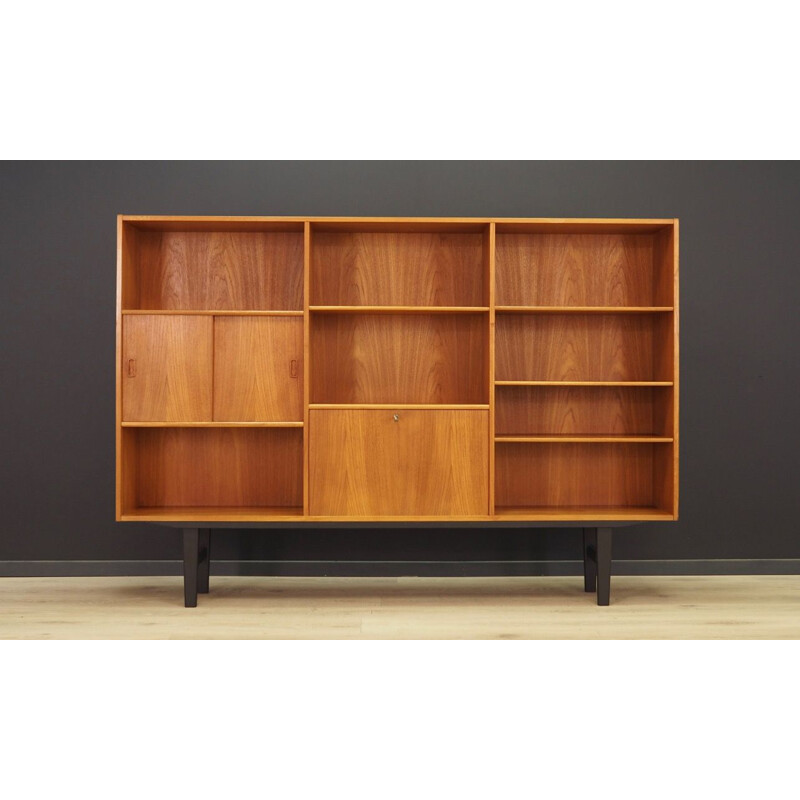 Scandinavian vintage bookcase in teak