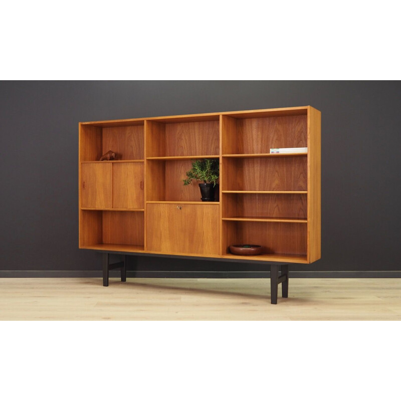 Scandinavian vintage bookcase in teak