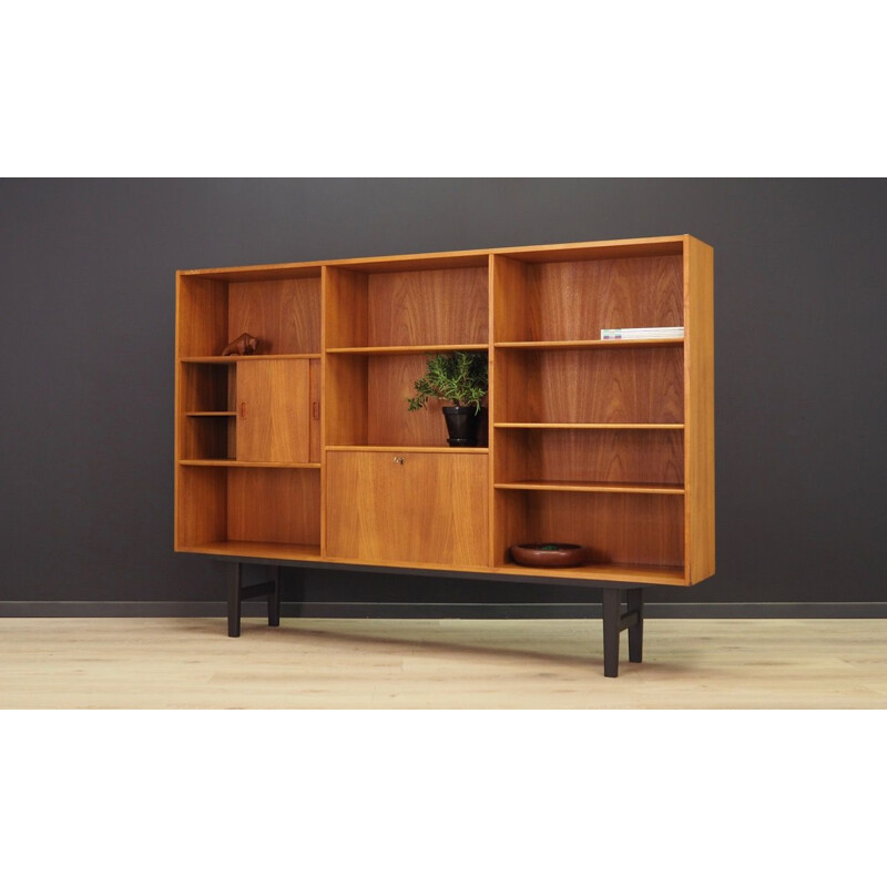 Scandinavian vintage bookcase in teak