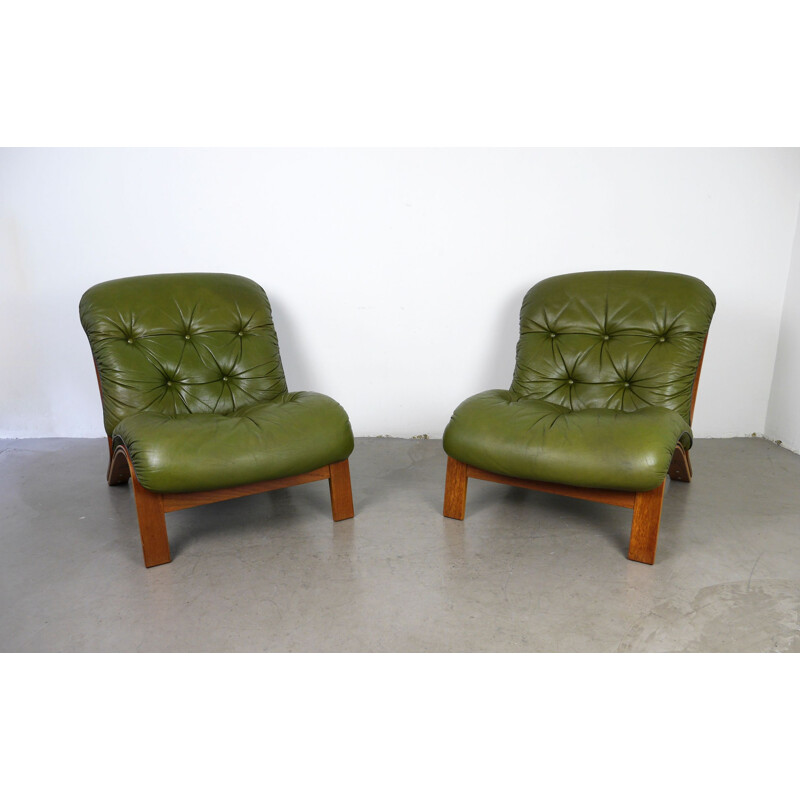 Paire de fauteuils vintage par Elsa et Nordahl Solheim pour Rybo Rykken et Co 1970