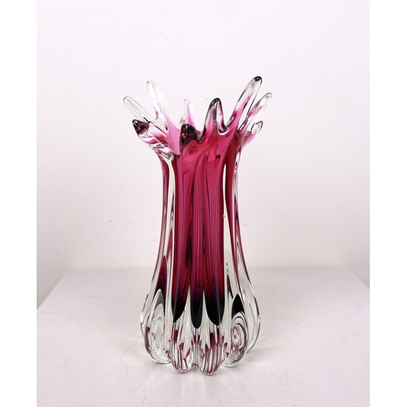 Vase vintage en verre de Murano 1970