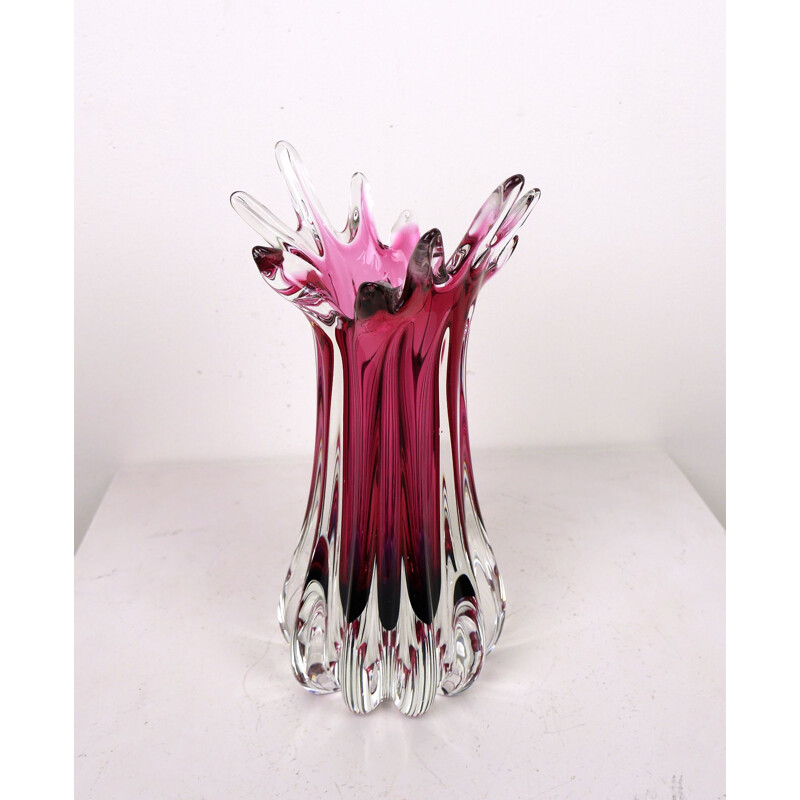 Vase vintage en verre de Murano 1970