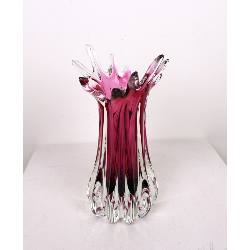 Vintage Murano Glass Vase 1970s