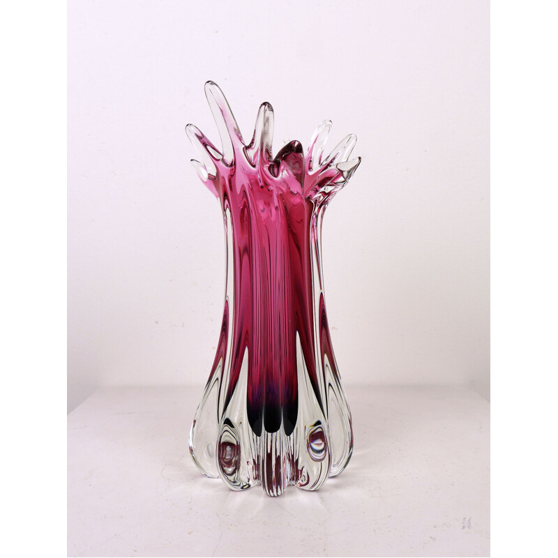 Vintage Murano Glass Vase 1970s