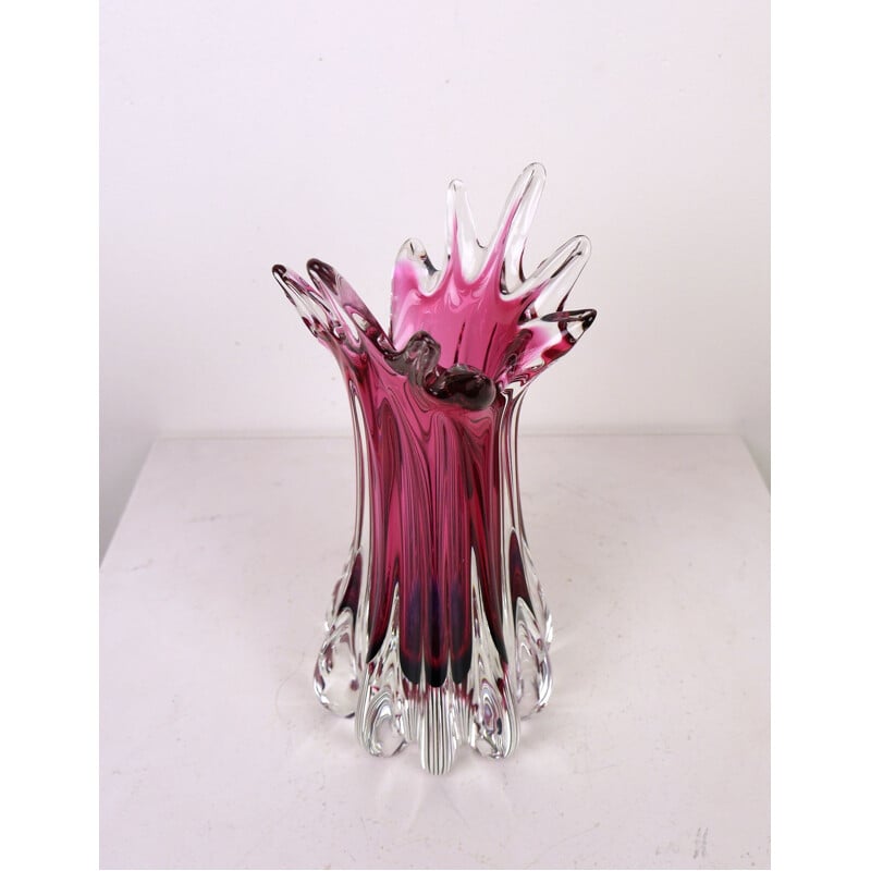 Vase vintage en verre de Murano 1970