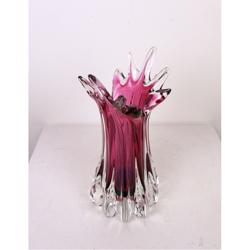 Vintage Murano Glass Vase 1970s