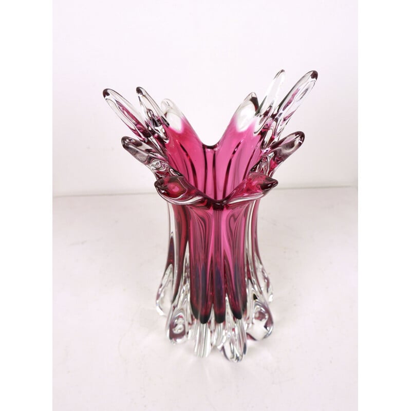 Vase vintage en verre de Murano 1970