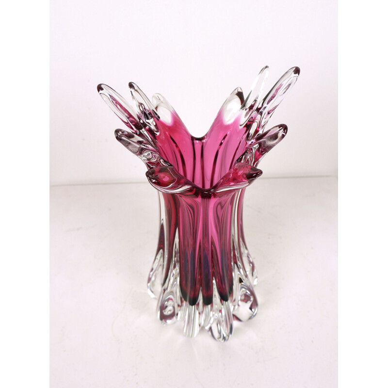 Vintage Murano Glass Vase 1970s