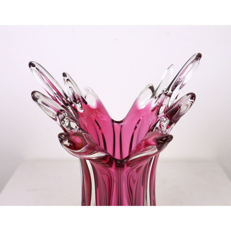 Vintage Murano Glass Vase 1970s