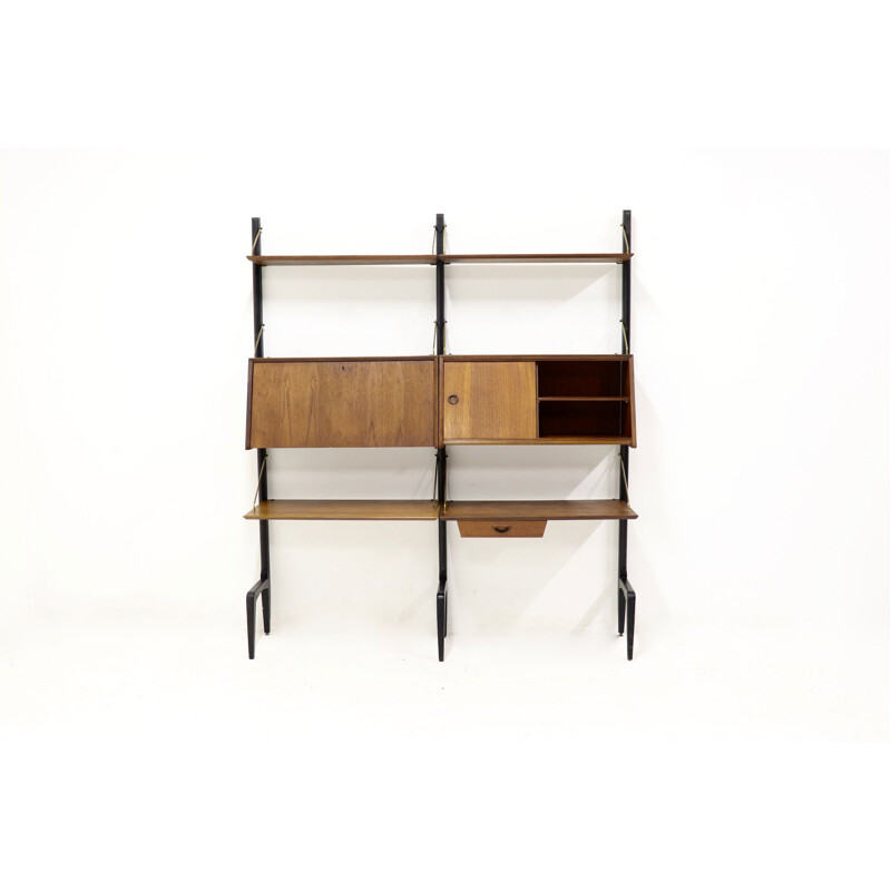 Vintage teak wall unit by Louis van Teeffelen for WeBe