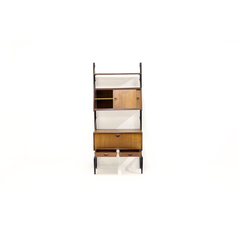 Vintage teak wall unit by Louis van Teeffelen for WeBe