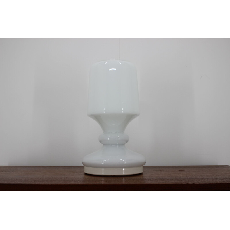 Vintage all glass table lamp, Stefan Tabery, 1970