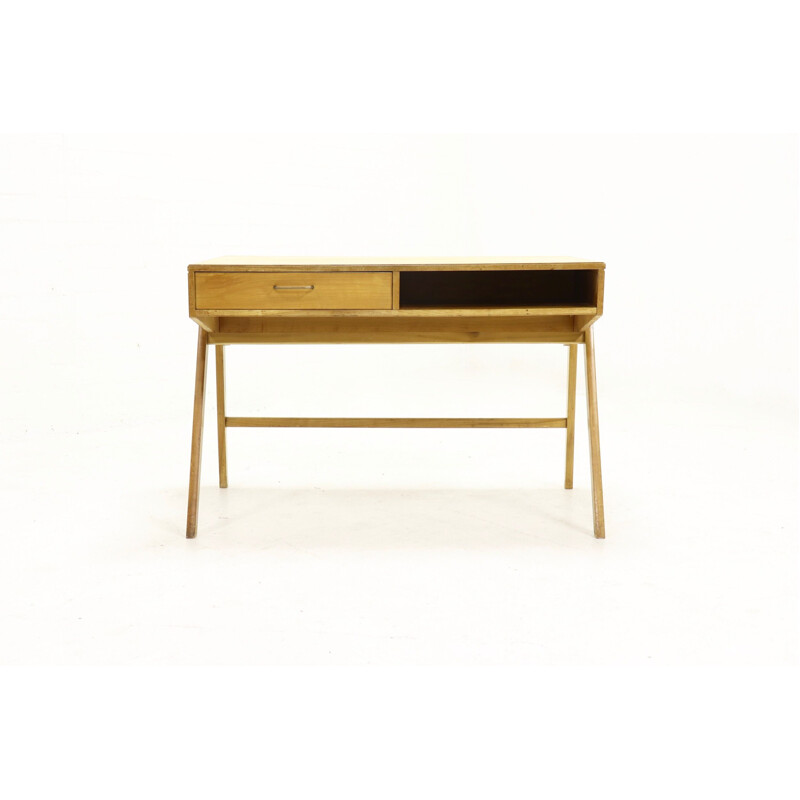 Vintage birch desk by Coen de Vries for Everest