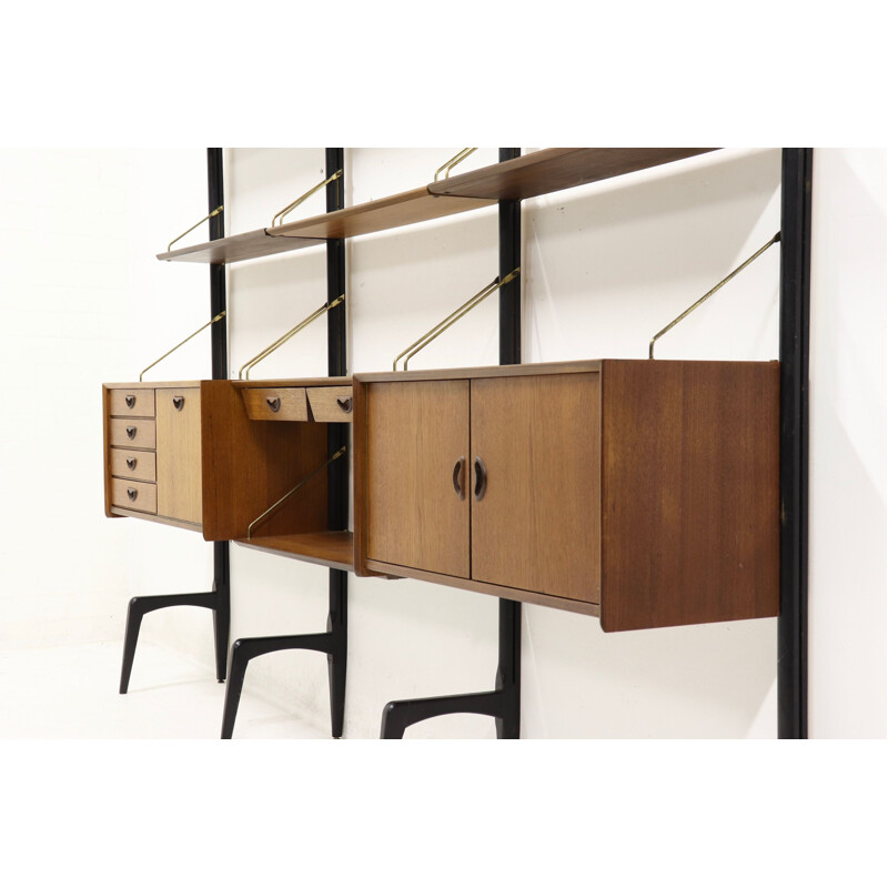 Vintage teak wall unit by Louis van Teeffelen for WeBe